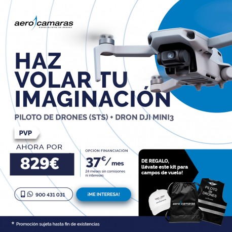 Cuso oficial piloto de drones sts + dron dji mini 3